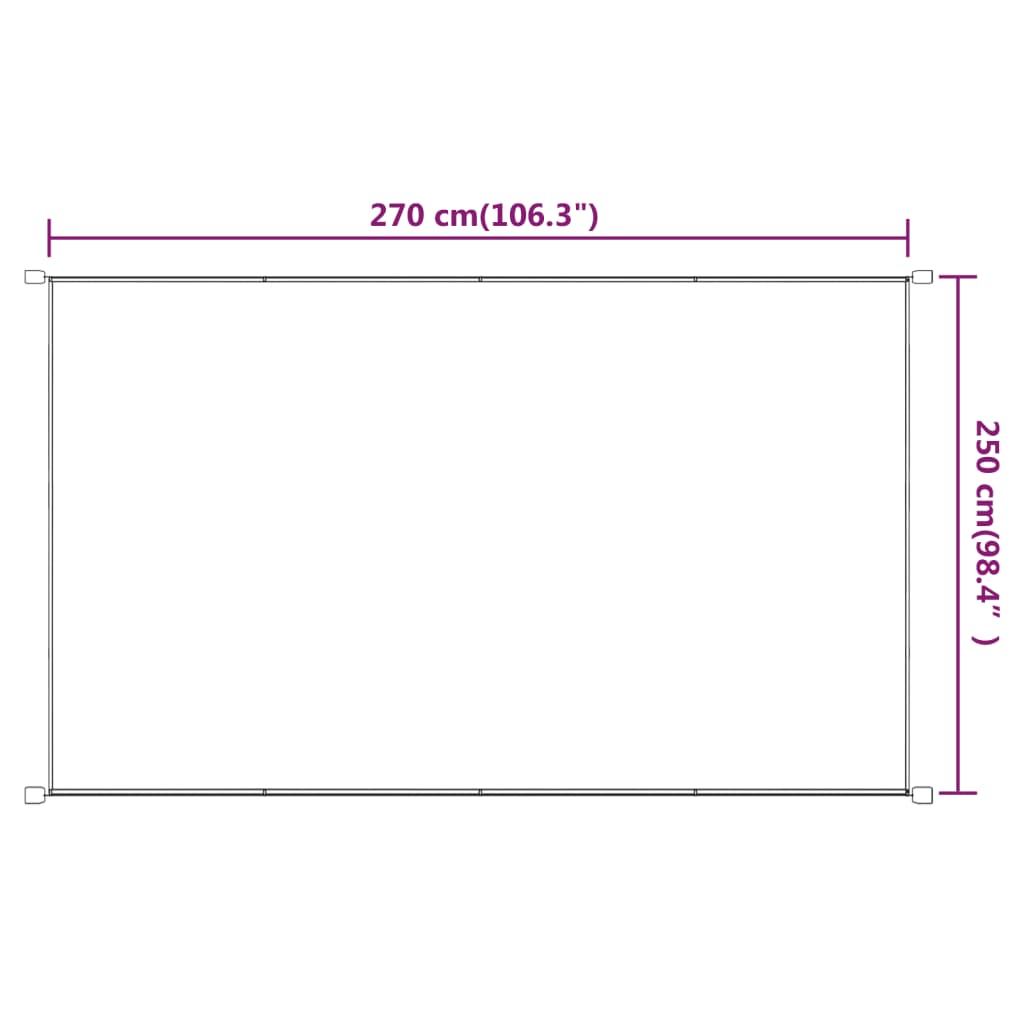vidaXL Vertical Awning Blue 250x270 cm Oxford Fabric