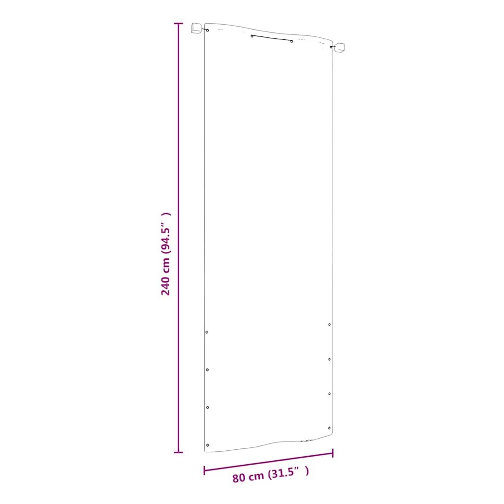 148543 vidaXL Balcony Screen Red 80x240 cm Oxford Fabric