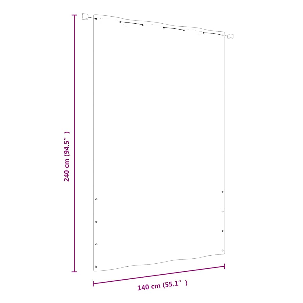 148546 vidaXL Balcony Screen Red 140x240 cm Oxford Fabric