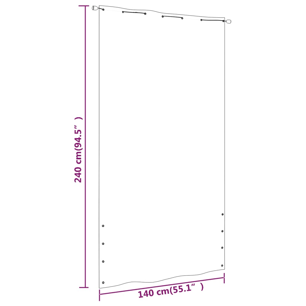 vidaXL Balcony Screen Brown 140x240 cm Oxford Fabric