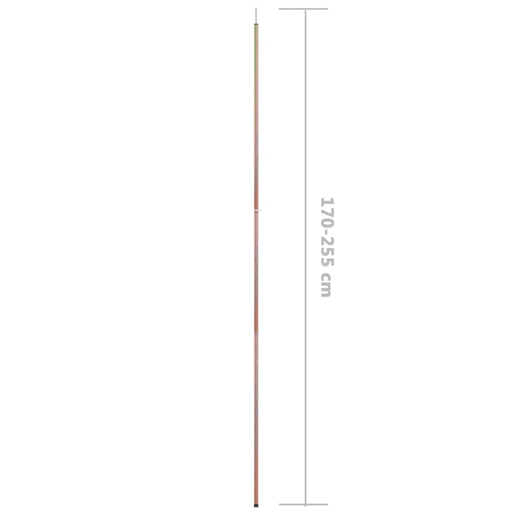 vidaXL Telescopic Tent Pole with Length of 170-255 cm Galvanised Steel