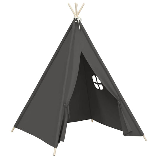 80272 vidaXL Children Teepee Tent with Bag Peach Skin Grey 120x120x150 cm