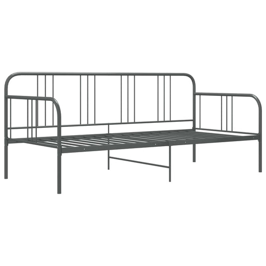 vidaXL Sofa Bed Frame | Grey | Powder-coated metal | 90x200 cm