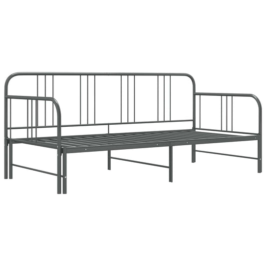 vidaXL Sofa Bed Frame | Grey | Powder-coated metal | 90x200cm