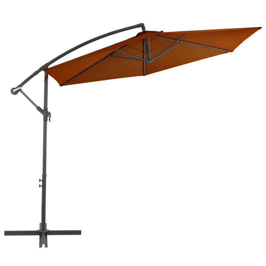vidaXL Cantilever Garden Parasol | Terracotta | Polyester, Metal | Large