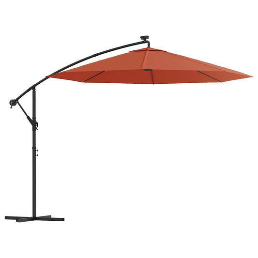 vidaXL Cantilever Garden Parasol | Terracotta | Polyester, Steel | Large