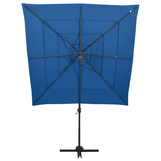 vidaXL Garden Parasol | Azure Blue | Polyester | 250x250 cm