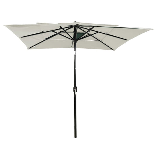 vidaXL Parasol | Sand | Polyester | 2.5 m x 2.5 m | UV-resistant materials