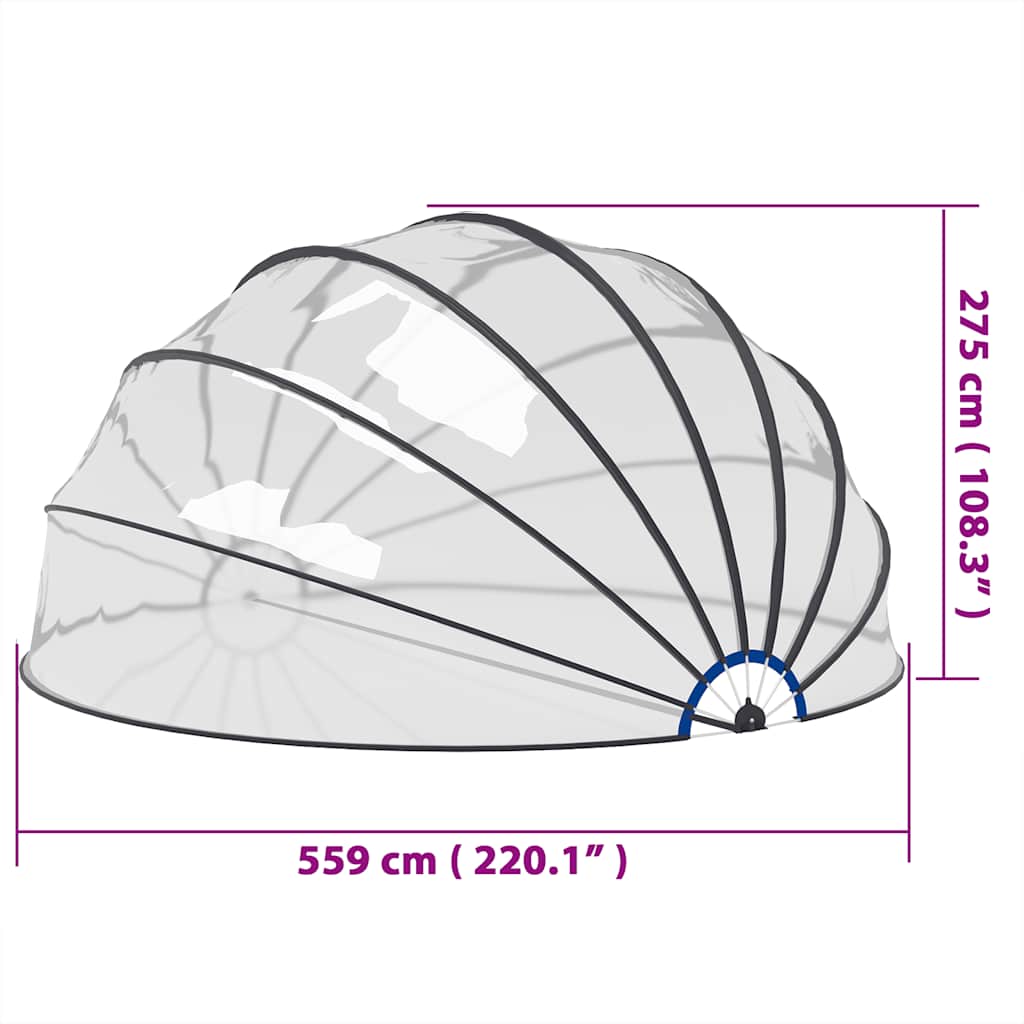 vidaXL Pool Dome 559x275 cm