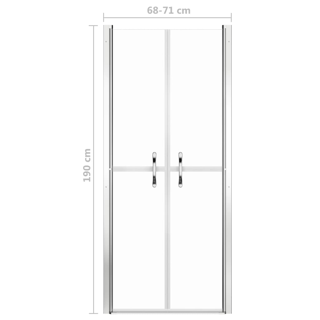 vidaXL Shower Door Clear ESG 71x190 cm