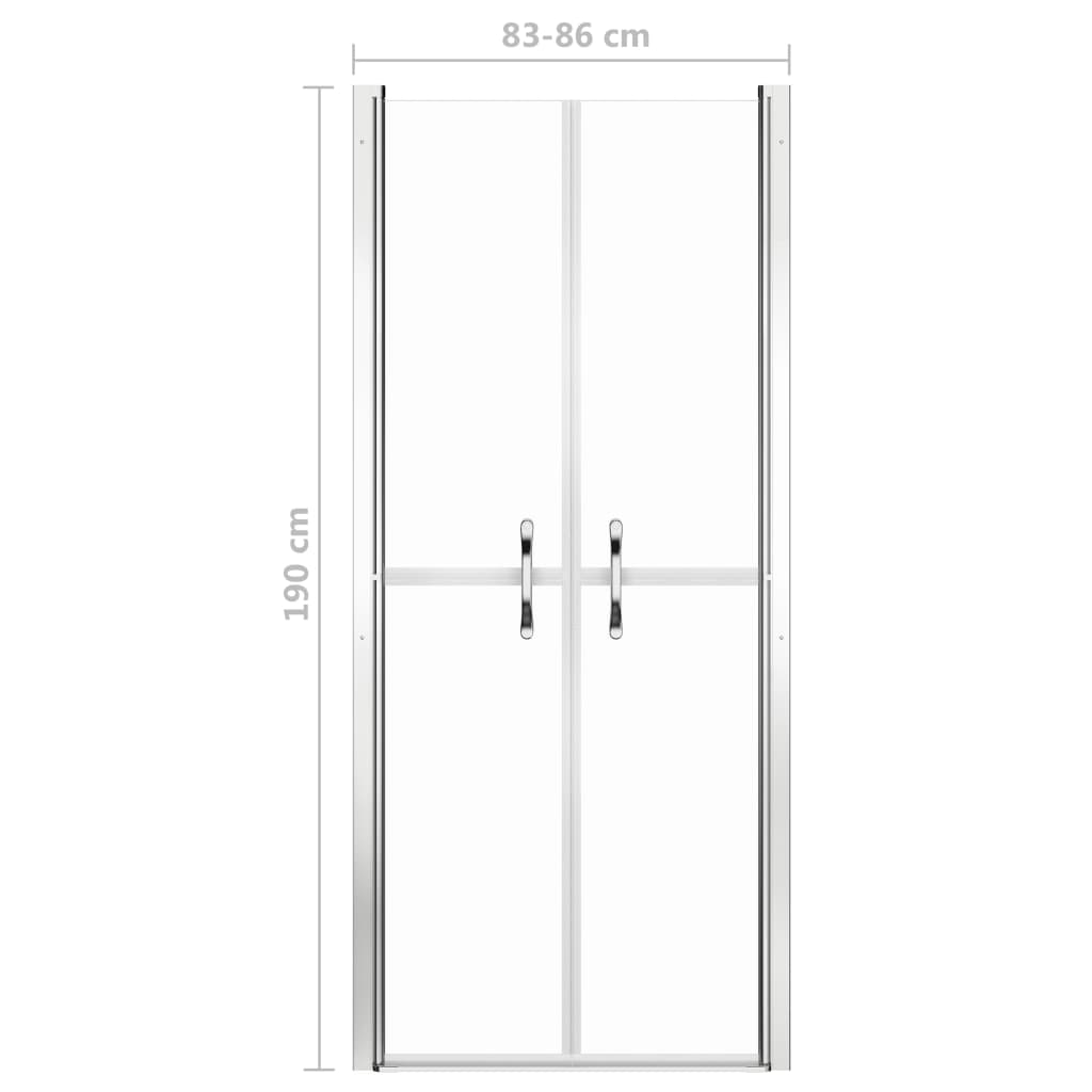 vidaXL Shower Door Clear ESG 86x190 cm