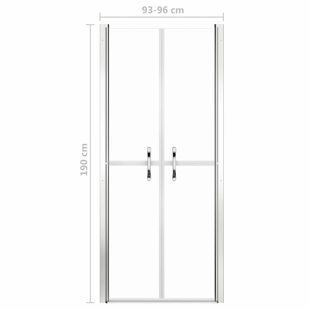 148783 vidaXL Shower Door Clear ESG 96x190 cm