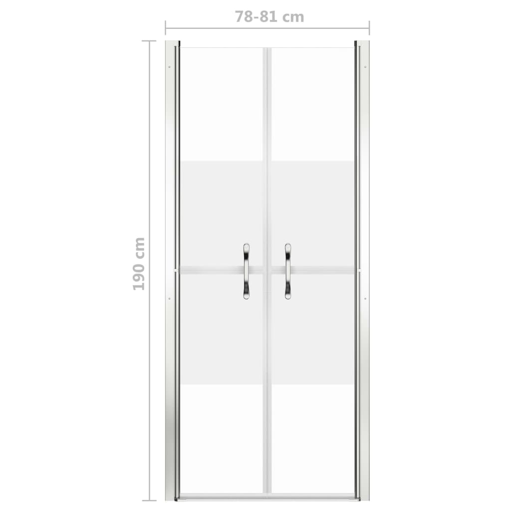 VidaXL Shower Door Half Frosted ESG 81x190 cm