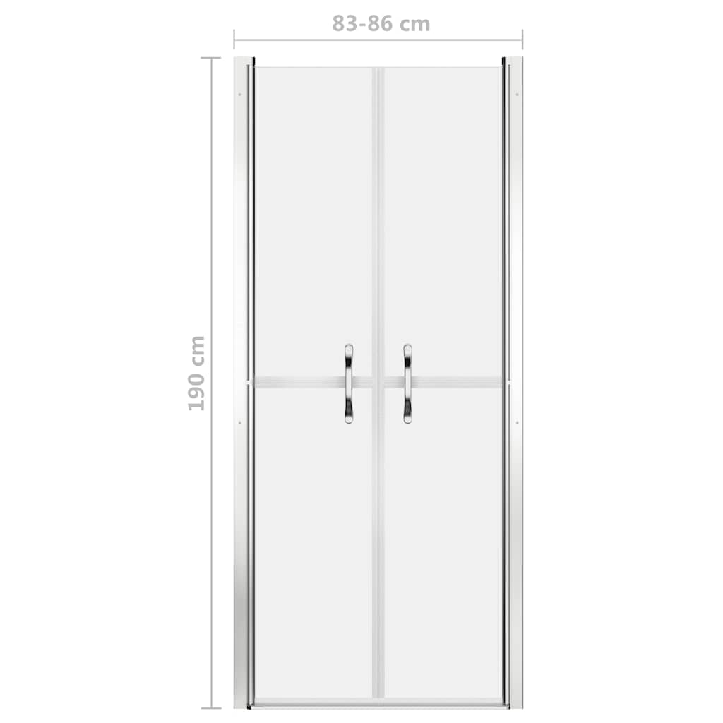 148795 vidaXL Shower Door Frosted ESG 86x190 cm