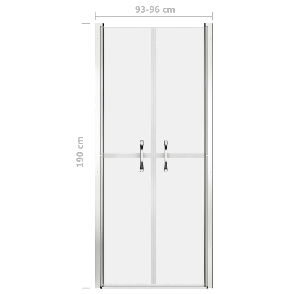 vidaXL Shower Door Frosted ESG 96x190 cm