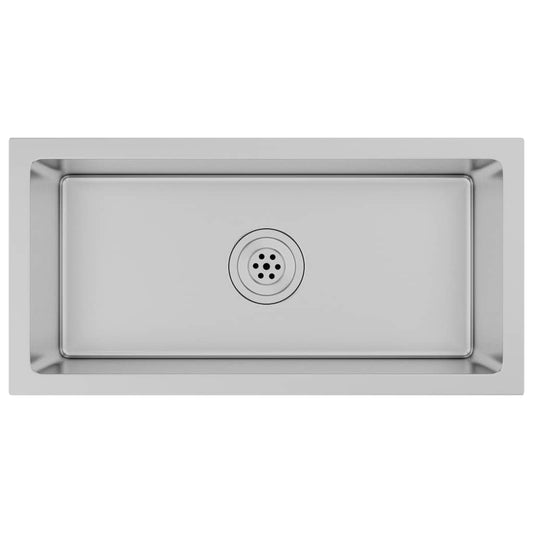 vidaXL Handmade Kitchen Sink Stainless Steel