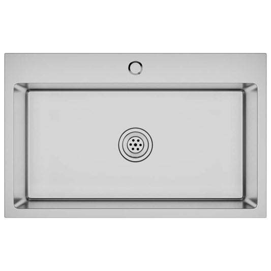 vidaXL Handmade Kitchen Sink Stainless Steel