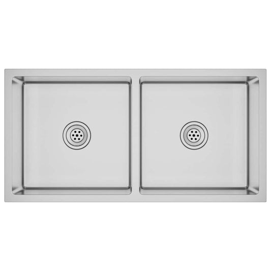 vidaXL Handmade Kitchen Sink Stainless Steel