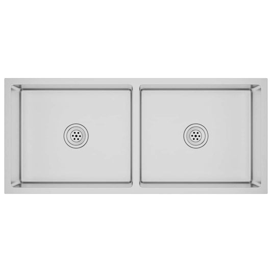 vidaXL Handmade Kitchen Sink Stainless Steel
