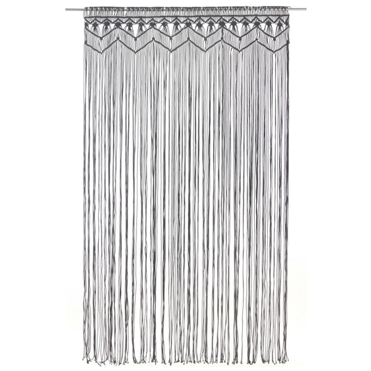 vidaXL Macrame Curtain Anthracite 140x240 cm Cotton