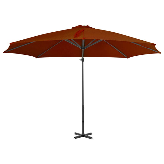 vidaXL Cantilever Garden Parasol with Aluminium Pole Terracotta 300 cm