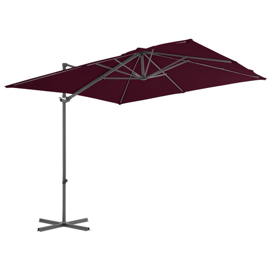 vidaXL Cantilever Garden Parasol | Bordeaux Red | Fabric | Large | Tiltable