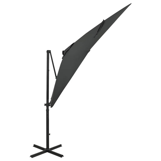 vidaXL Cantilever Garden Parasol | Anthracite | Polyester fabric, aluminium pole