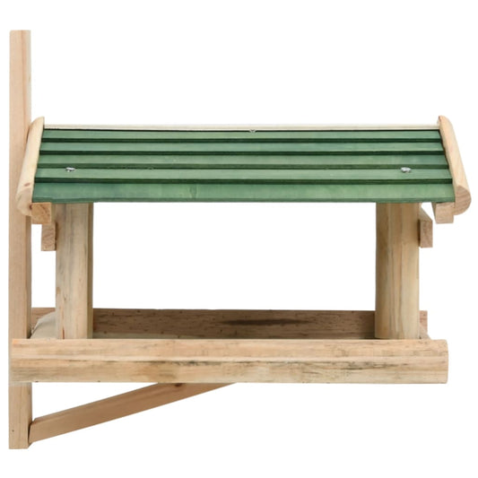 vidaXL Bird Feeder Solid Wood 35x29.5x21 cm