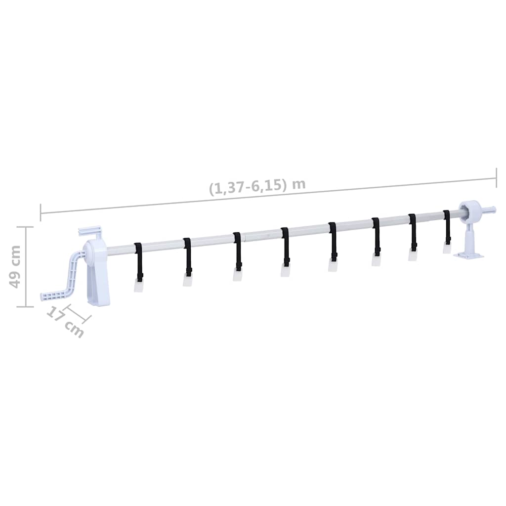 93179 vidaXL Pool Cover Roller with Plastic Base