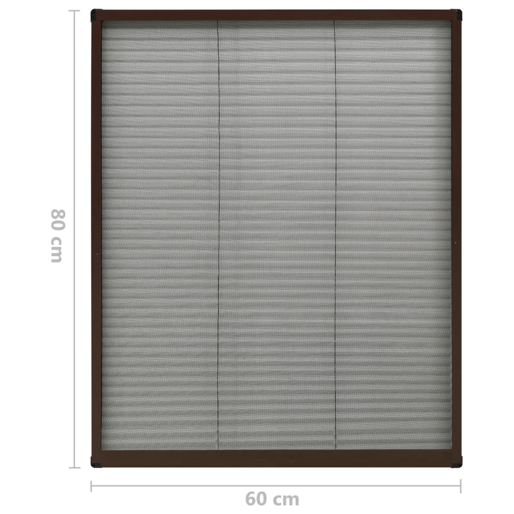 vidaXL Window Screen | Brown frame with black mesh