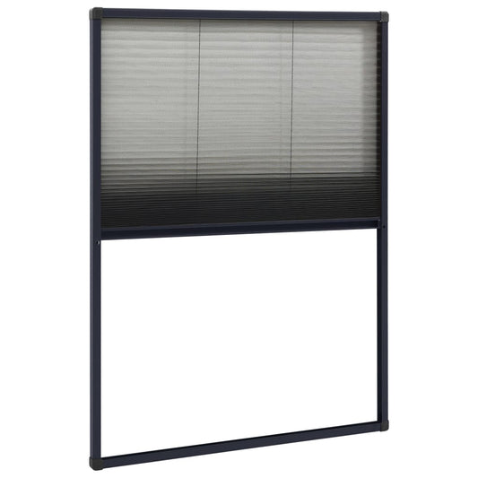 148665 vidaXL Plisse Insect Screen for Windows Aluminium Anthracite 80x120 cm