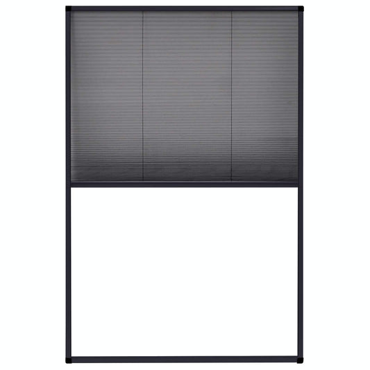 148665 vidaXL Plisse Insect Screen for Windows Aluminium Anthracite 80x120 cm