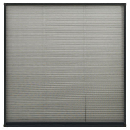 148666 vidaXL Plisse Insect Screen for Windows Aluminium Anthracite 120x120cm