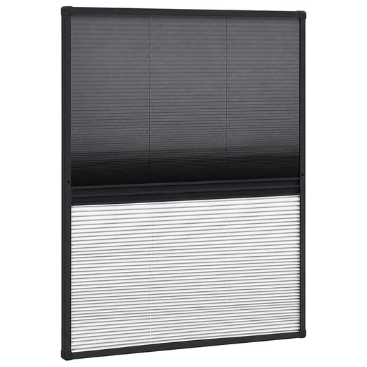 148682 vidaXL Plisse Insect Screen for Windows Aluminium 60x80 cm with Shade