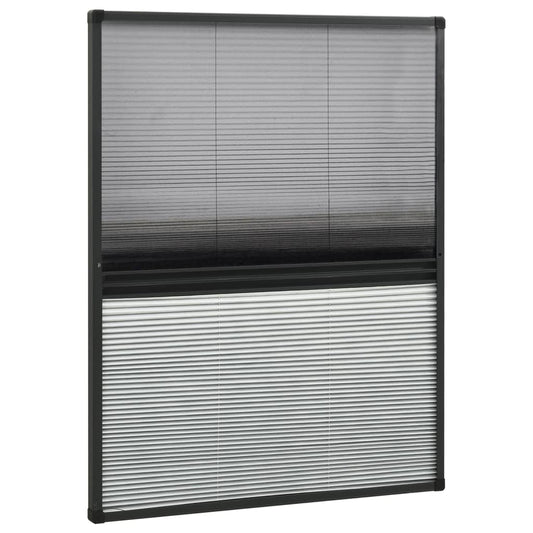 148683 vidaXL Plisse Insect Screen for Windows Aluminium 80x100cm with Shade