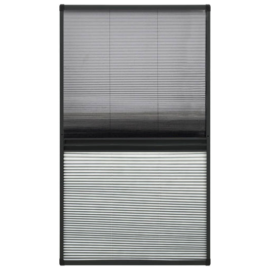 148685 vidaXL Plisse Insect Screen for Windows Aluminium 80x160 cm with Shade