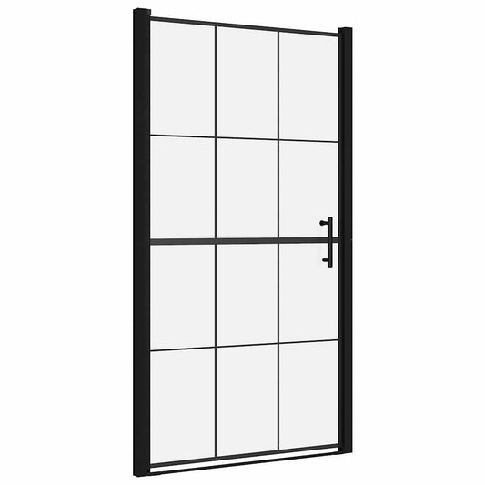 148889 vidaXL Shower Door Tempered Glass 100x178 cm Black