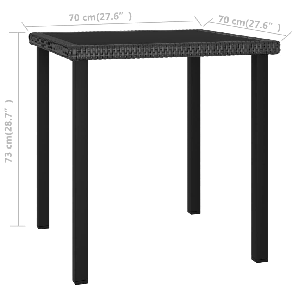 vidaXL Garden Dining Table | Black
