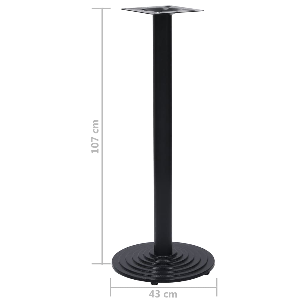 vidaXL Bistro Table Leg Black Ø43x107 cm Cast Iron