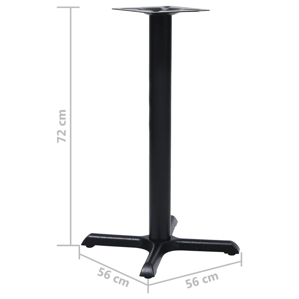 vidaXL Bistro Table Leg Black 56x56x72 cm Cast Iron