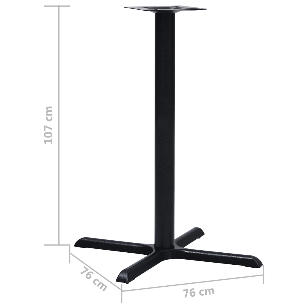 325432 vidaXL Bistro Table Leg Black 76x76x107 cm Cast Iron