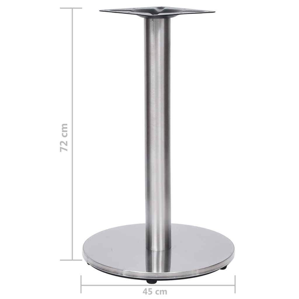 vidaXL Bistro Table Leg Silver Ø45x72 cm Stainless Steel
