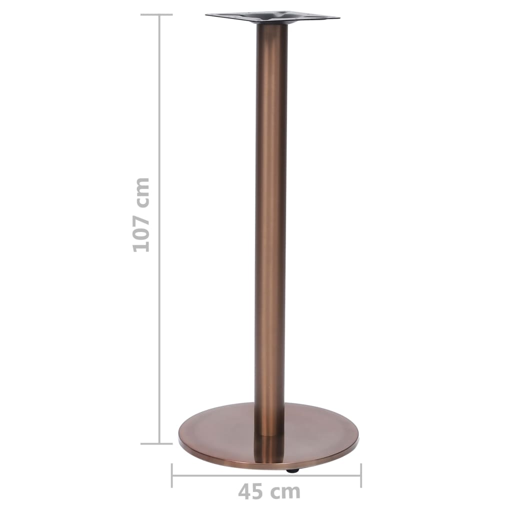 vidaXL Bistro Table Leg Gold Ø45x107 cm Stainless Steel