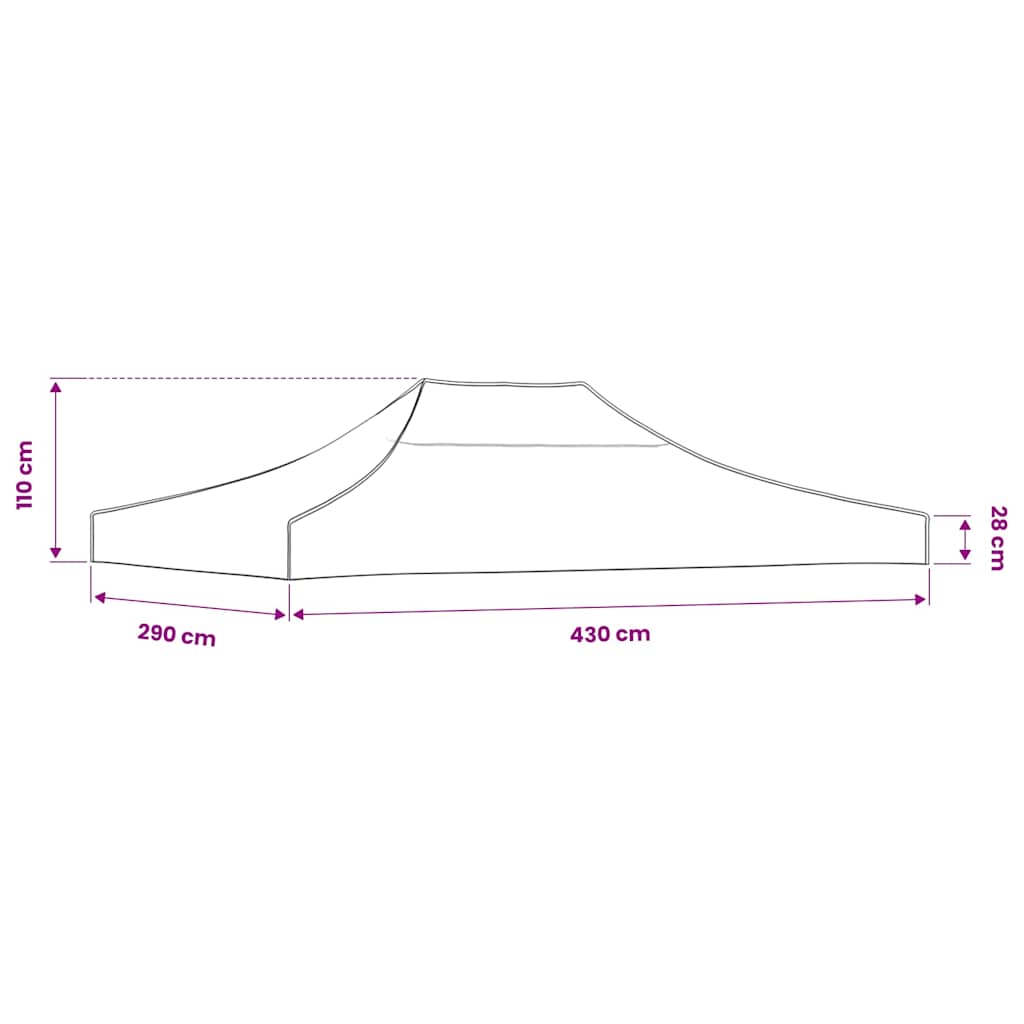 vidaXL Party Tent Roof 4.5x3 m Cream 270 g/m²