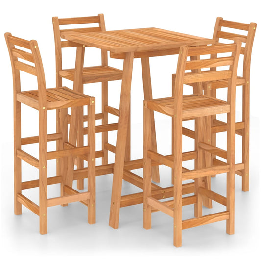 vidaXL Outdoor Bar Set | Natural Acacia | Solid Acacia wood | Medium | Strong