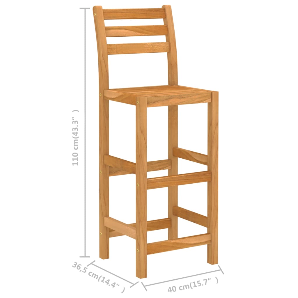 vidaXL Outdoor Bar Set | Natural Acacia | Solid Acacia wood | Medium | Strong