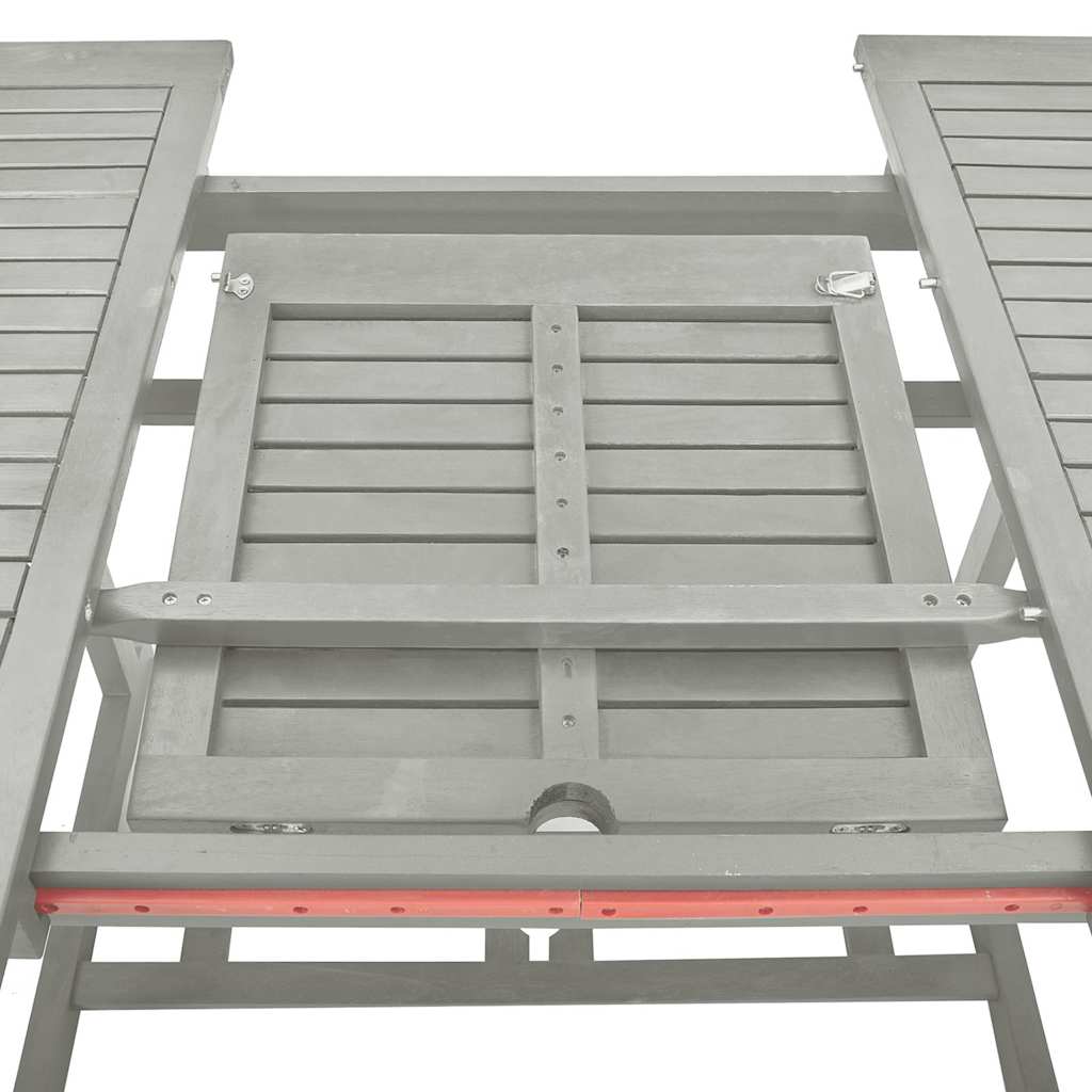 vidaXL 5 Piece Garden Dining Set (150-200)x100 cm Grey