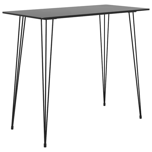 vidaXL Bar Set | Black | MDF | Standard | Footrest | Bar Set | Rectangular