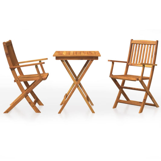 vidaXL Garden Dining Set | Foldable | Square | Rustic