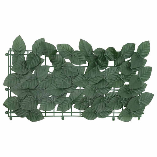 vidaXL Balcony Screen with Dark Green Leaves 600x100 cm